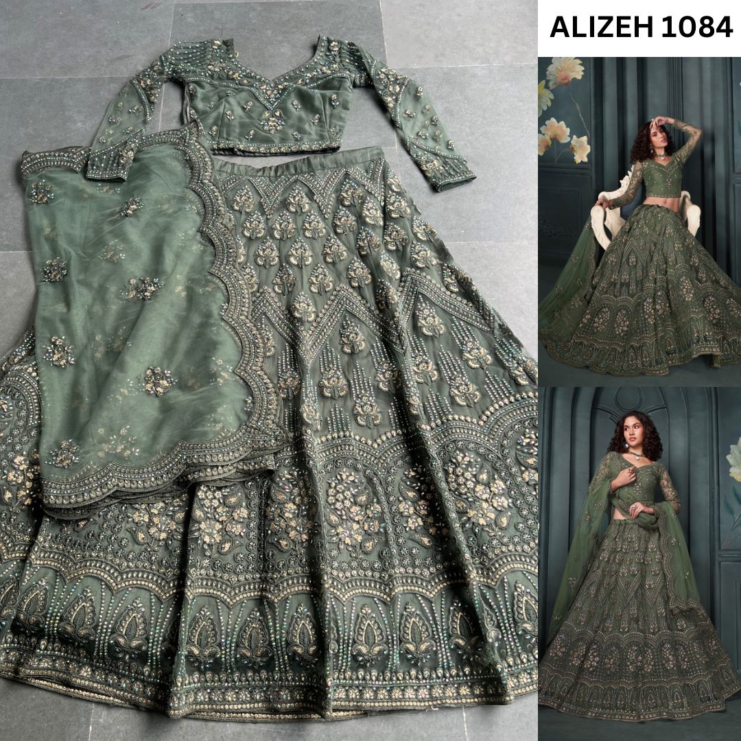 Bridal Heritage Vol 5 By Alizeh Party Wear Net Lehenga Choli Wholesale Online